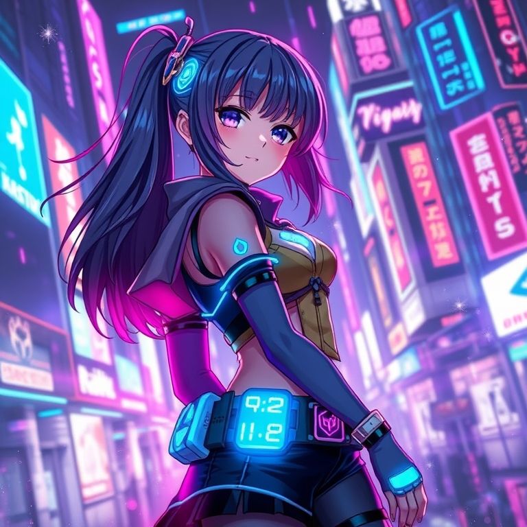 Cyberpunk Anime Style